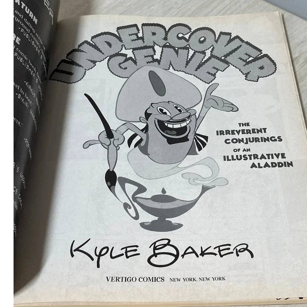 Undercover Genie Kyle Baker Vertigo DC Comics Graphic Novel 2003 Softcover TPB